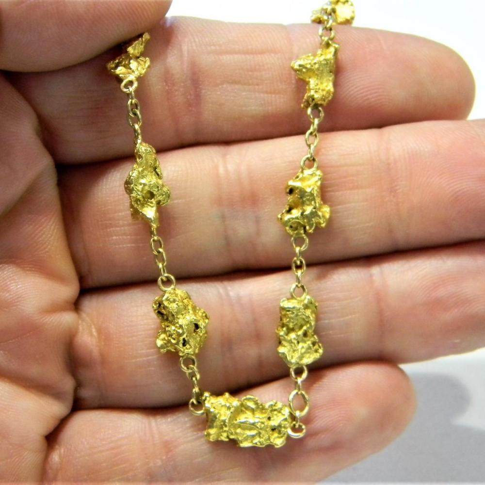 Natural Gold Nugget Necklace DB Gems