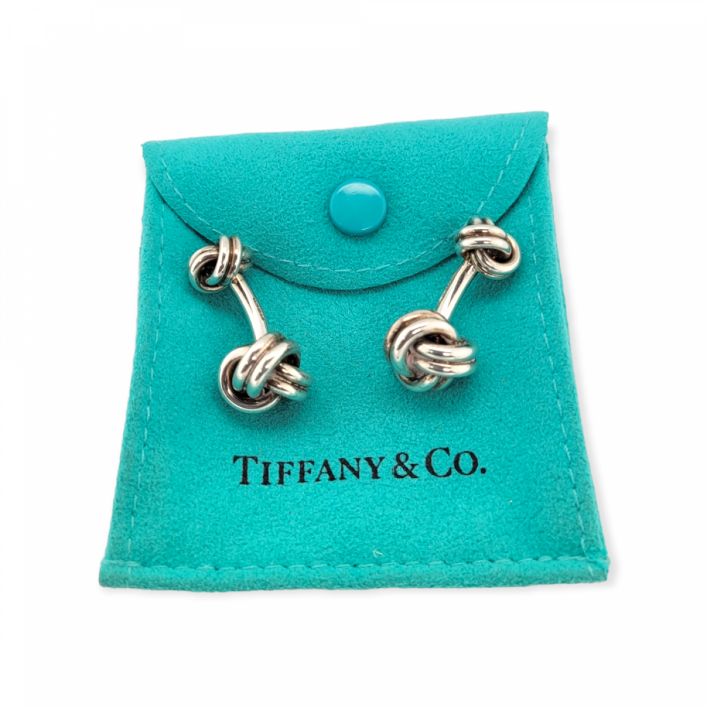 Tiffany silver knot cufflinks DB Gems